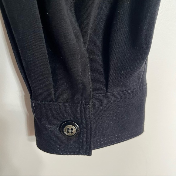 Women’s Talbots Long Sleeve Button Down Shirt In Black Size X - Picture 2 of 9